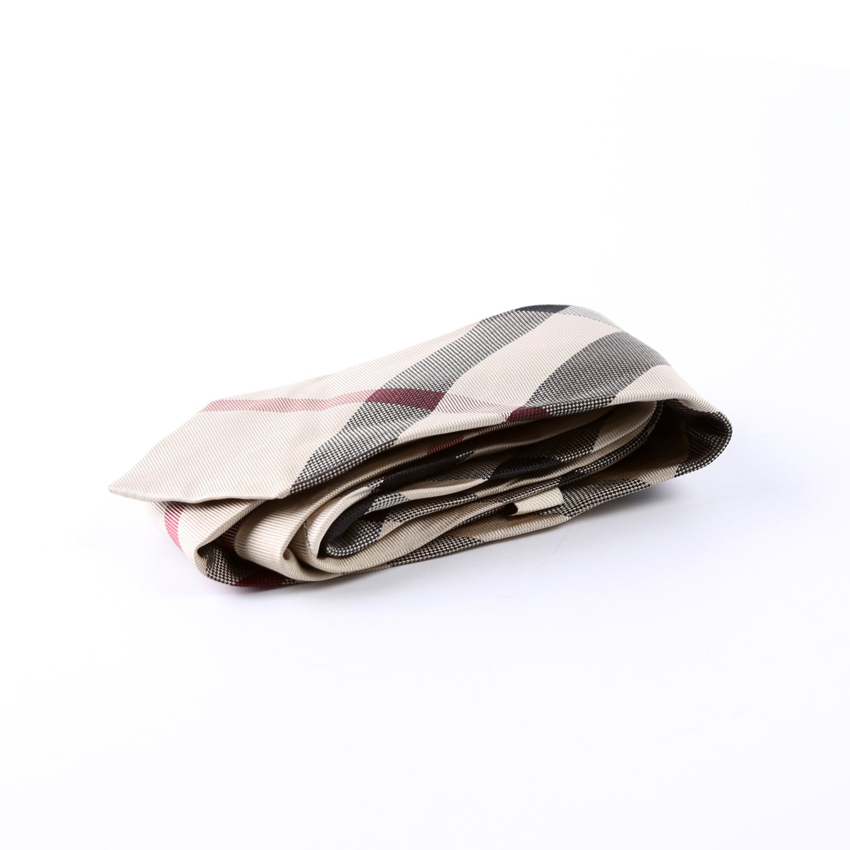 Vintage Check Silk Tie Beige