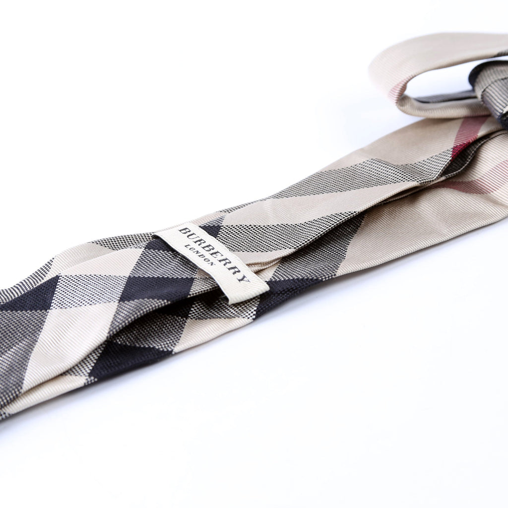 Vintage Check Silk Tie Beige