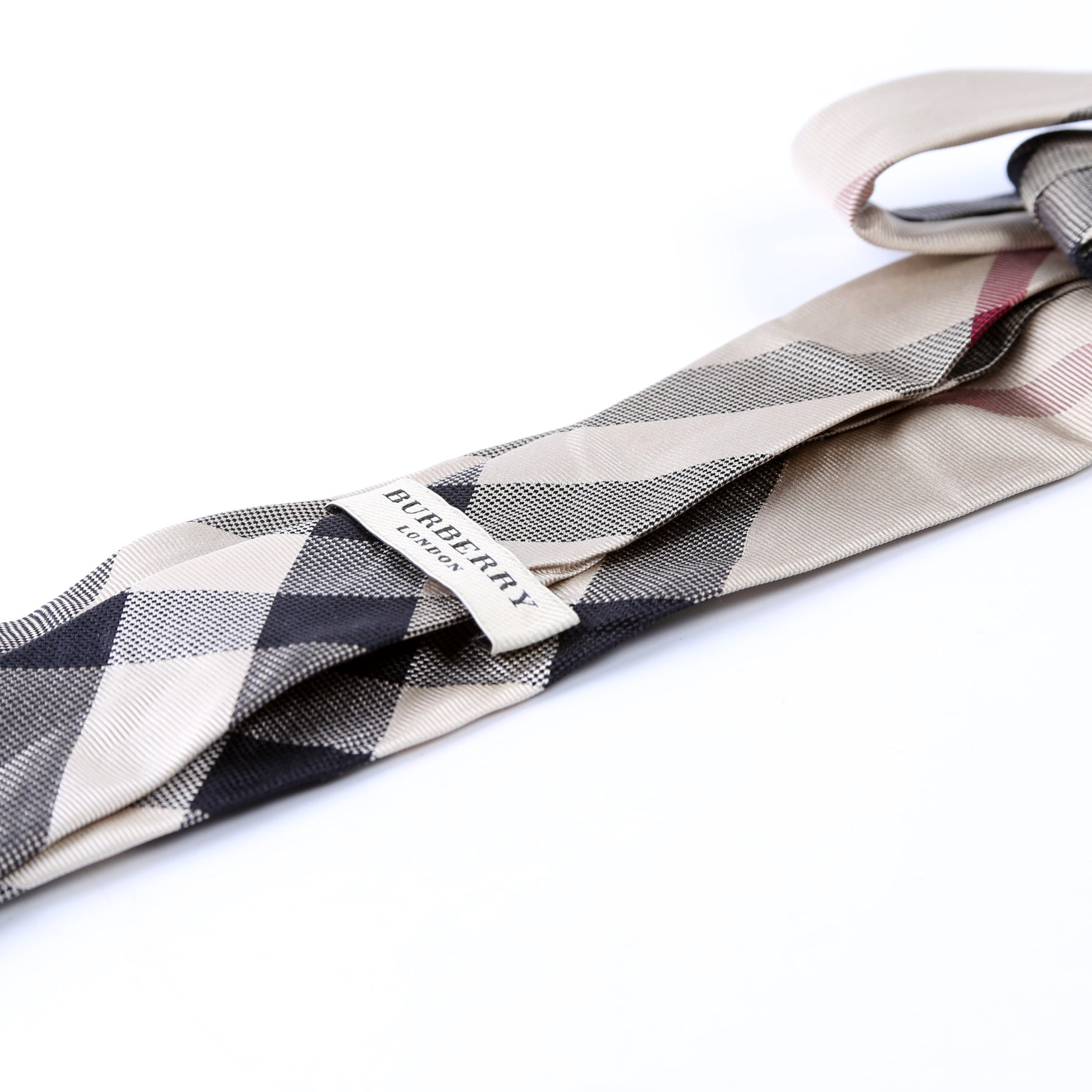 Vintage Check Silk Tie Beige
