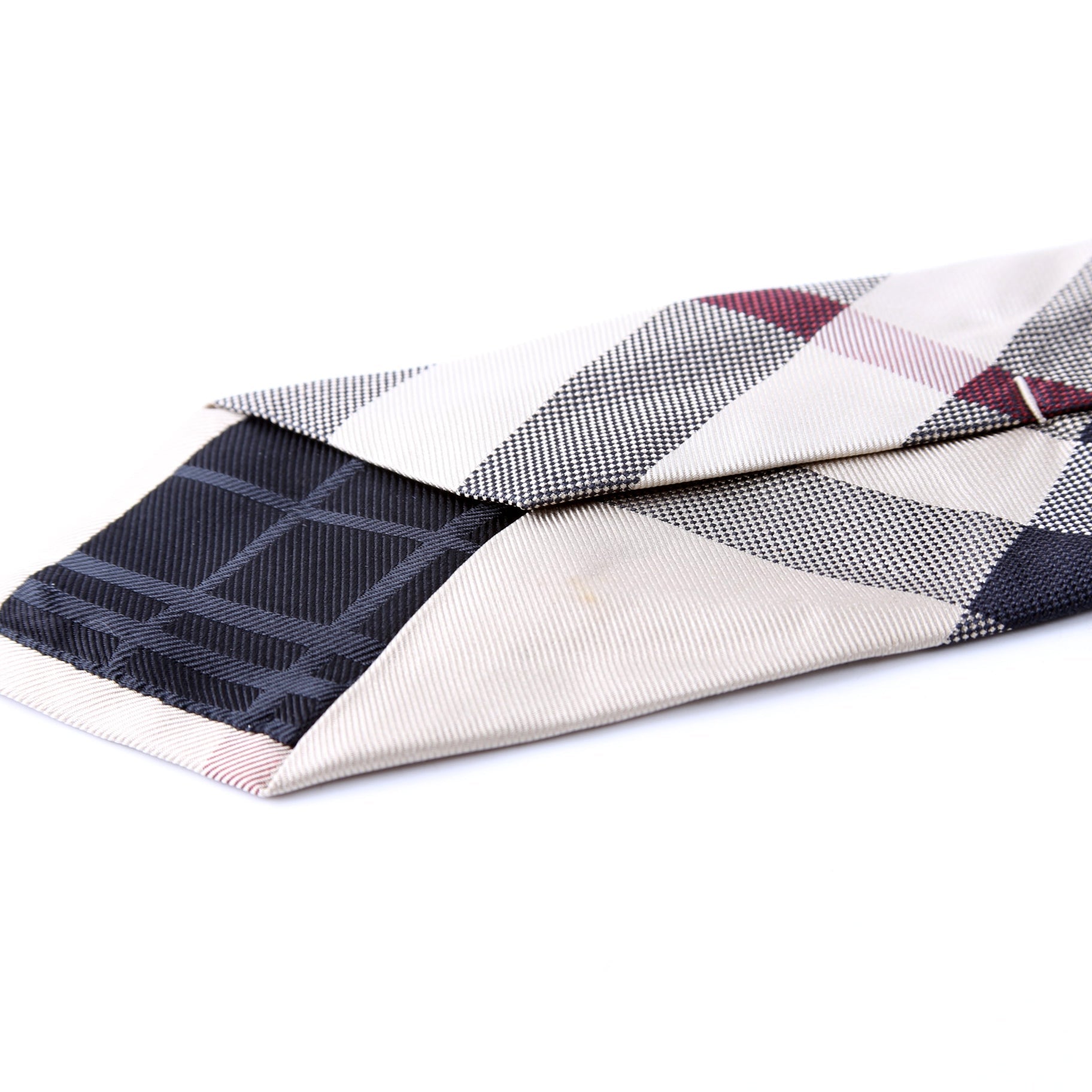 Vintage Check Silk Tie Beige