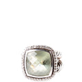 Albion 14MM Ring Prasiolite/925/Pave Size 6.5