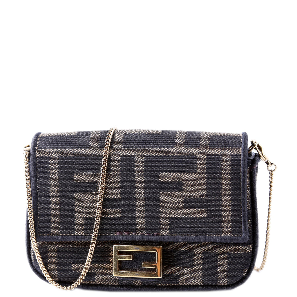 7AR844 Nano Baguette Charm Brown