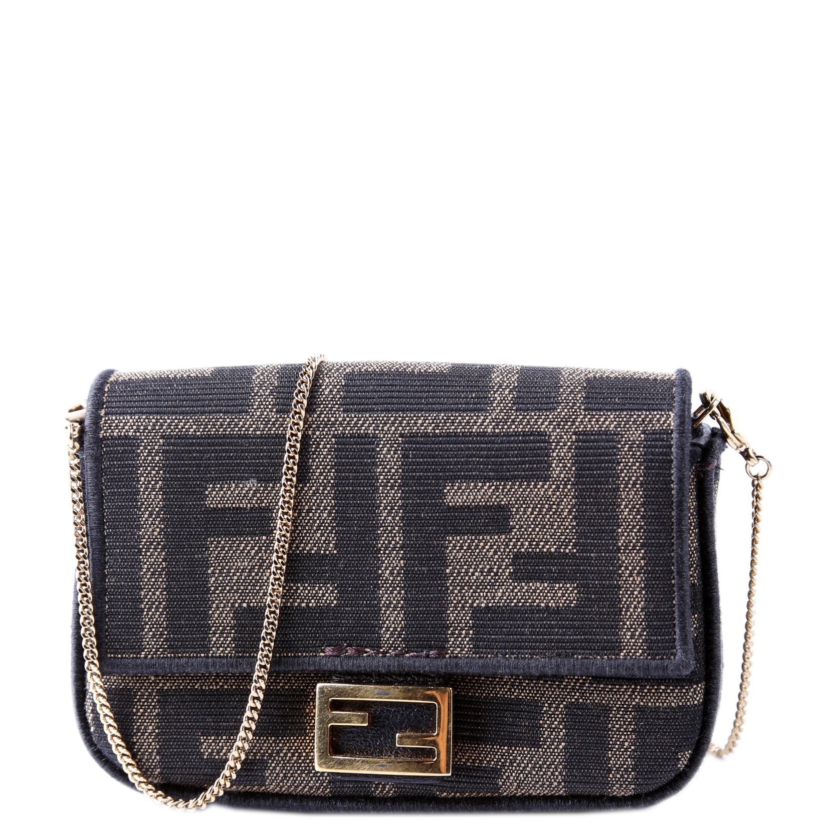 7AR844 Nano Baguette Charm Brown