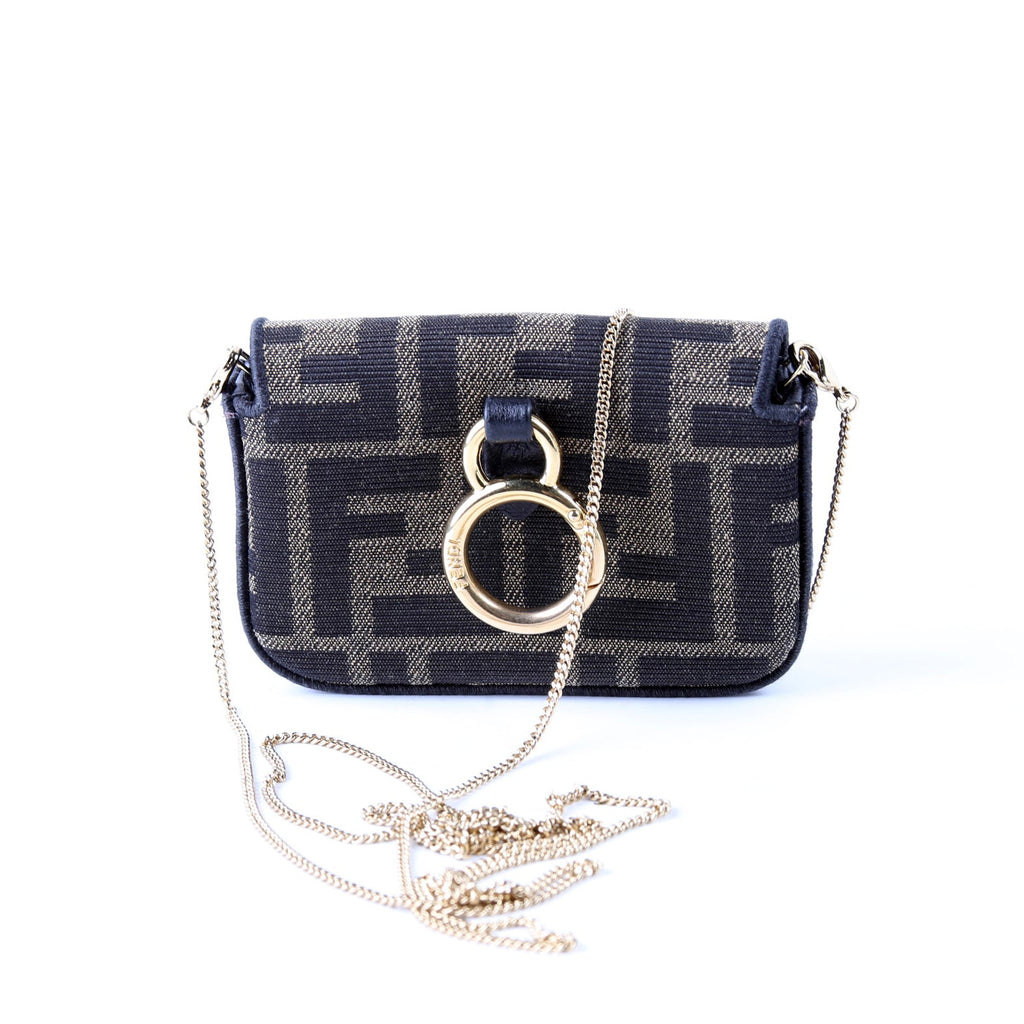 7AR844 Nano Baguette Charm Brown