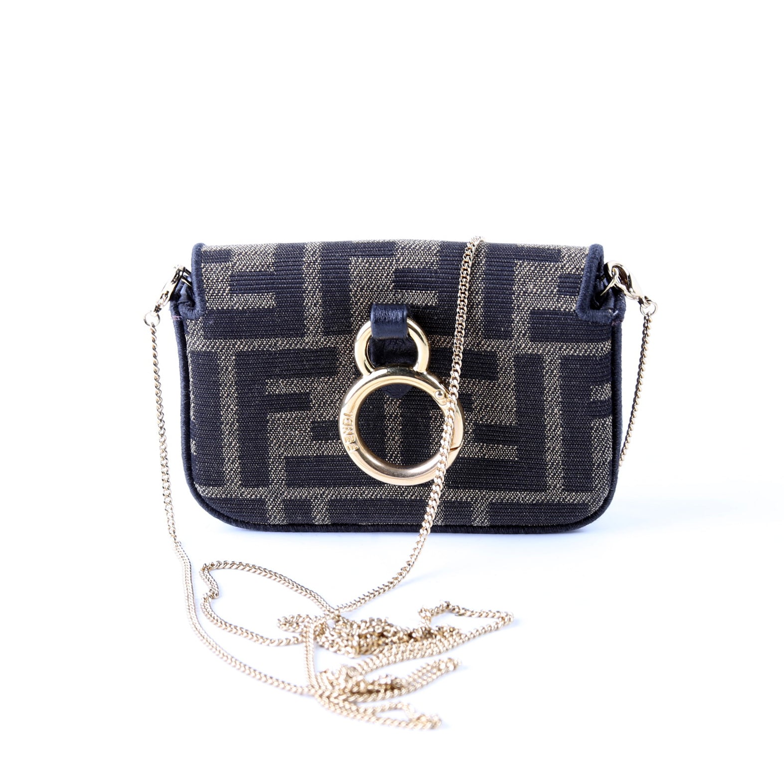 7AR844 Nano Baguette Charm Brown