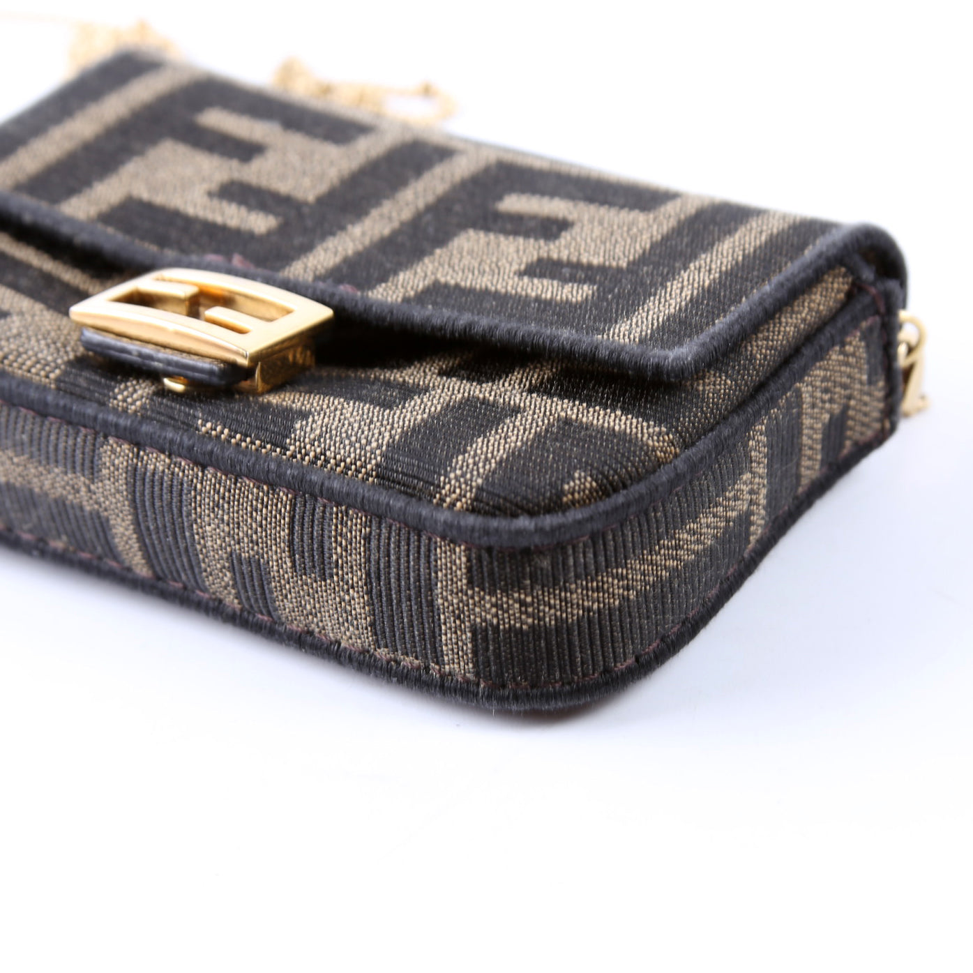 7AR844 Nano Baguette Charm Brown