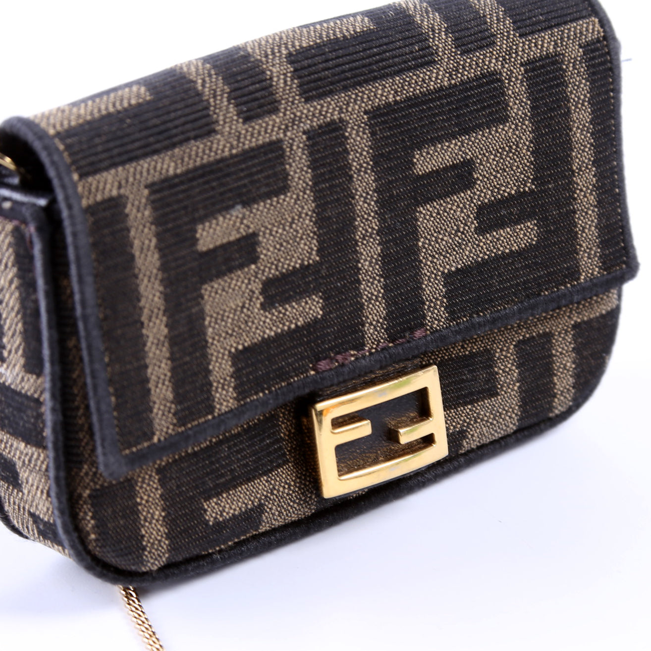 7AR844 Nano Baguette Charm Brown