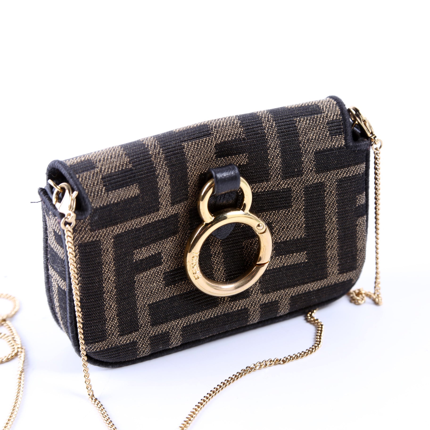 7AR844 Nano Baguette Charm Brown