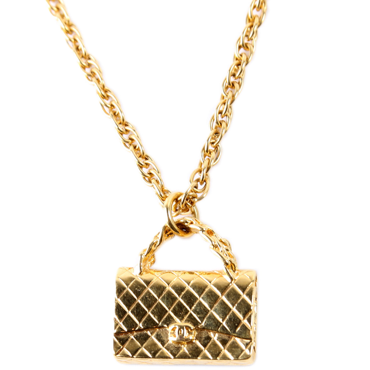 Classic Flap Choker Vintage Necklace Gold