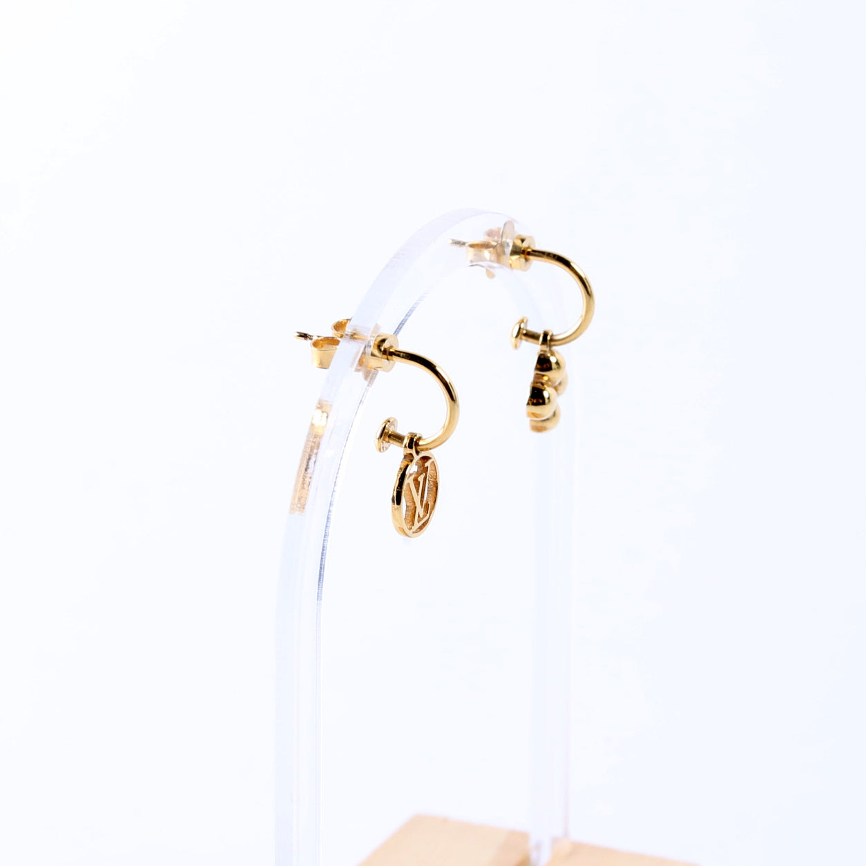 Blooming Drop Charms Earrings Gold