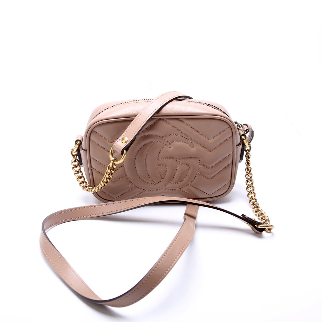 Gucci 448065 Marmont Mini Camera Bag Nude