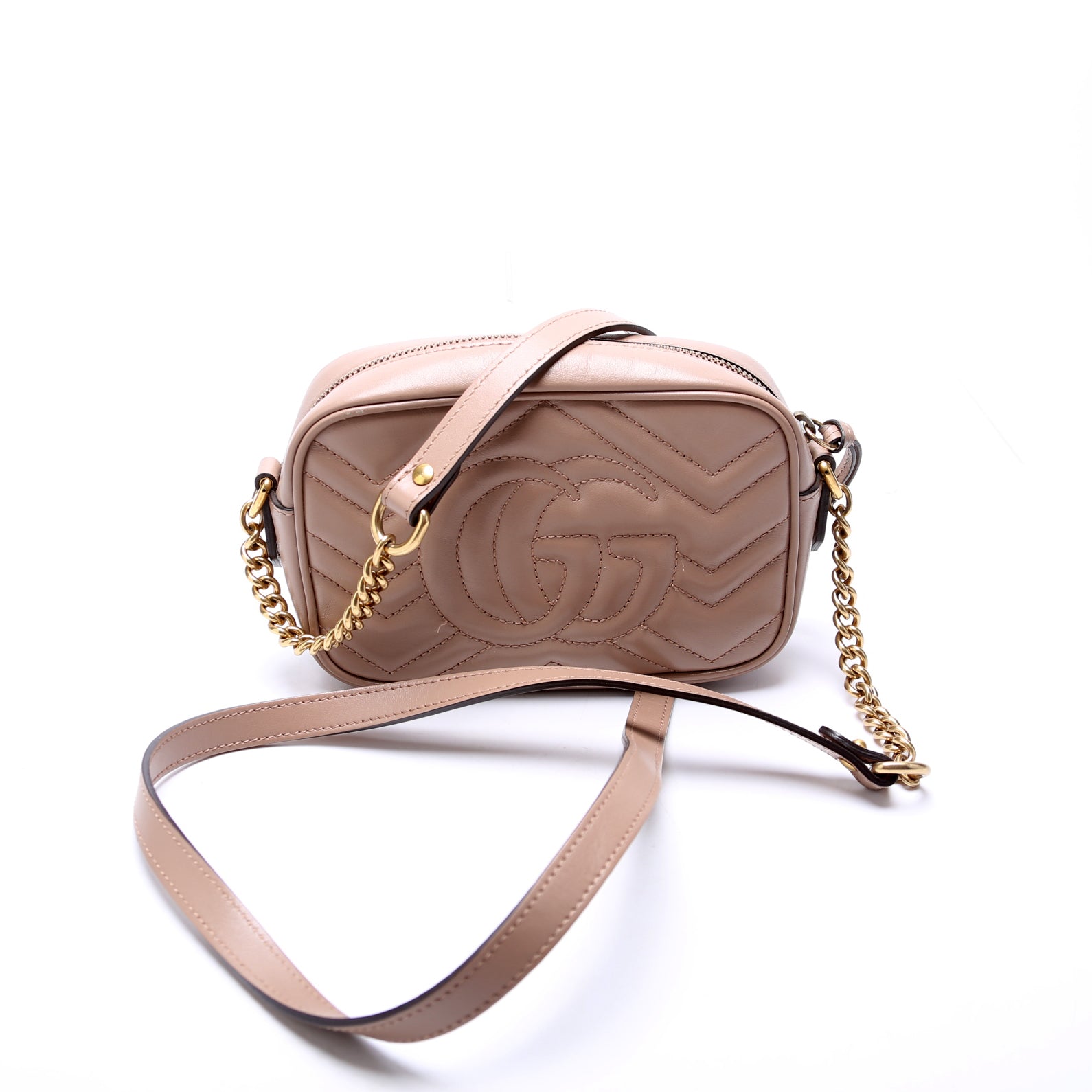 Gucci 448065 Marmont Mini Camera Bag Nude