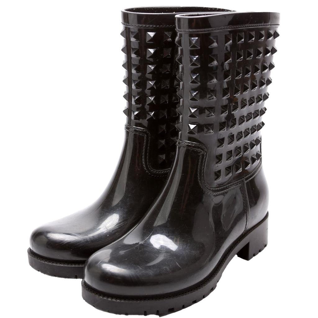 Rockstud Rubber Rain Boots Size 38