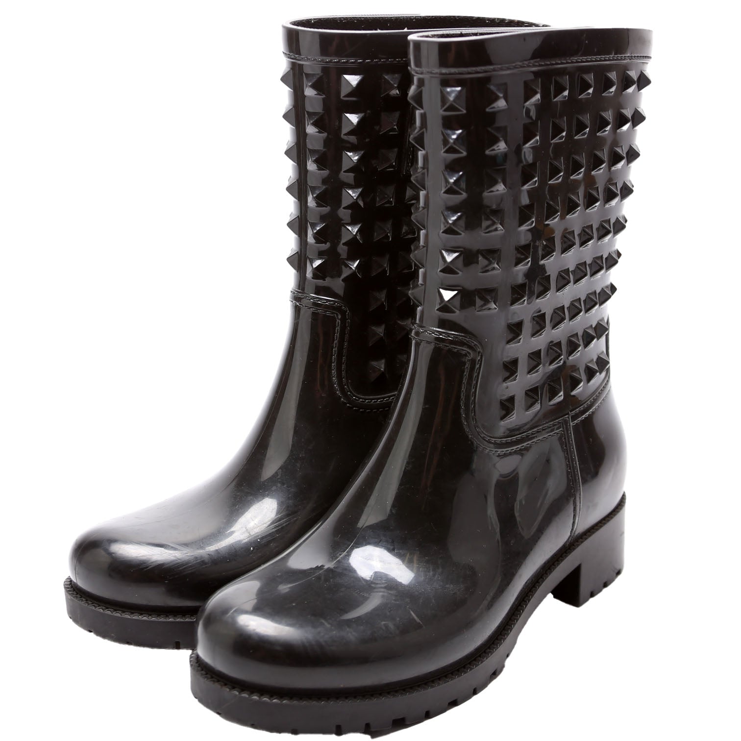 Rockstud Rubber Rain Boots Size 38