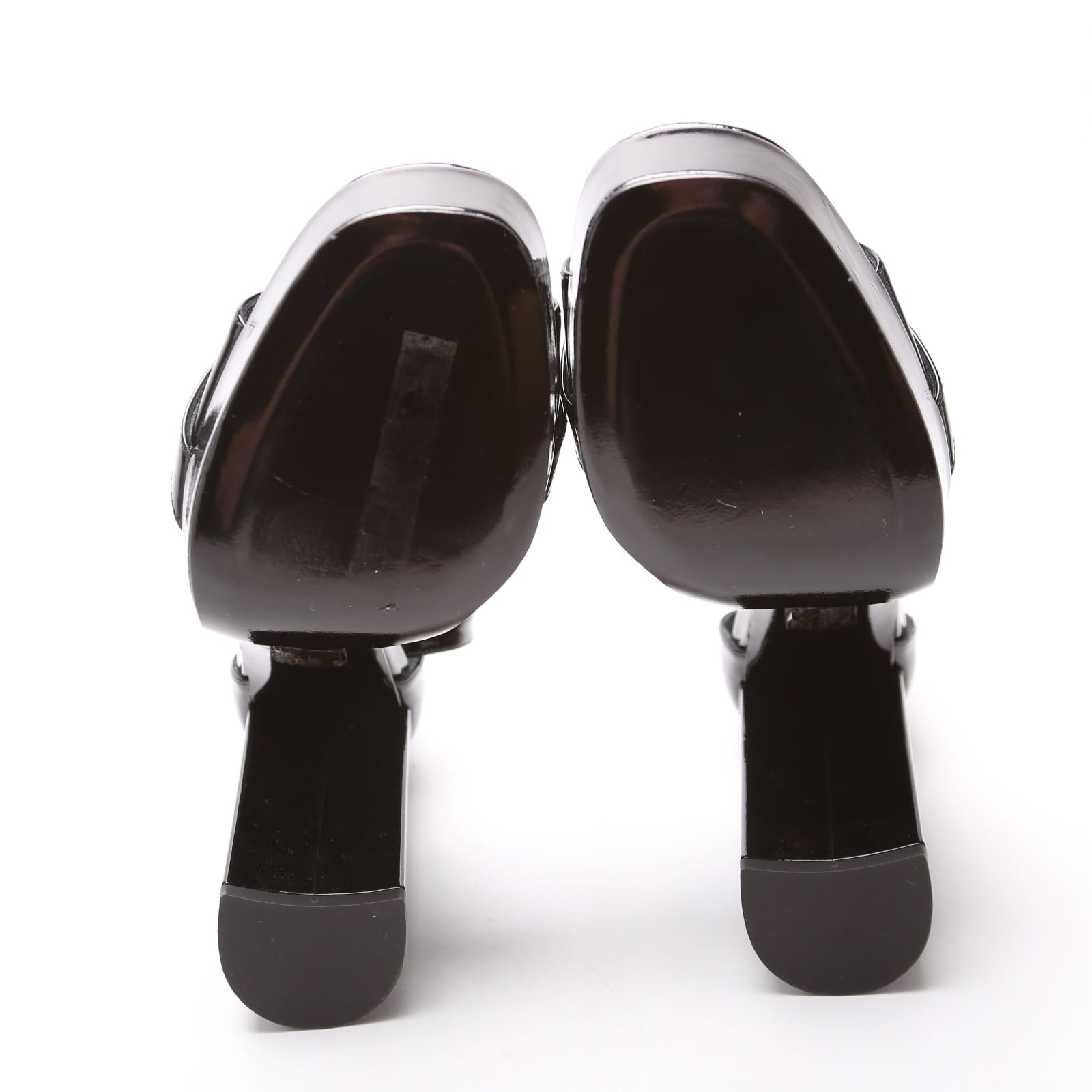 Medusa Icon Ankle Strap Platform Sandals Size 39