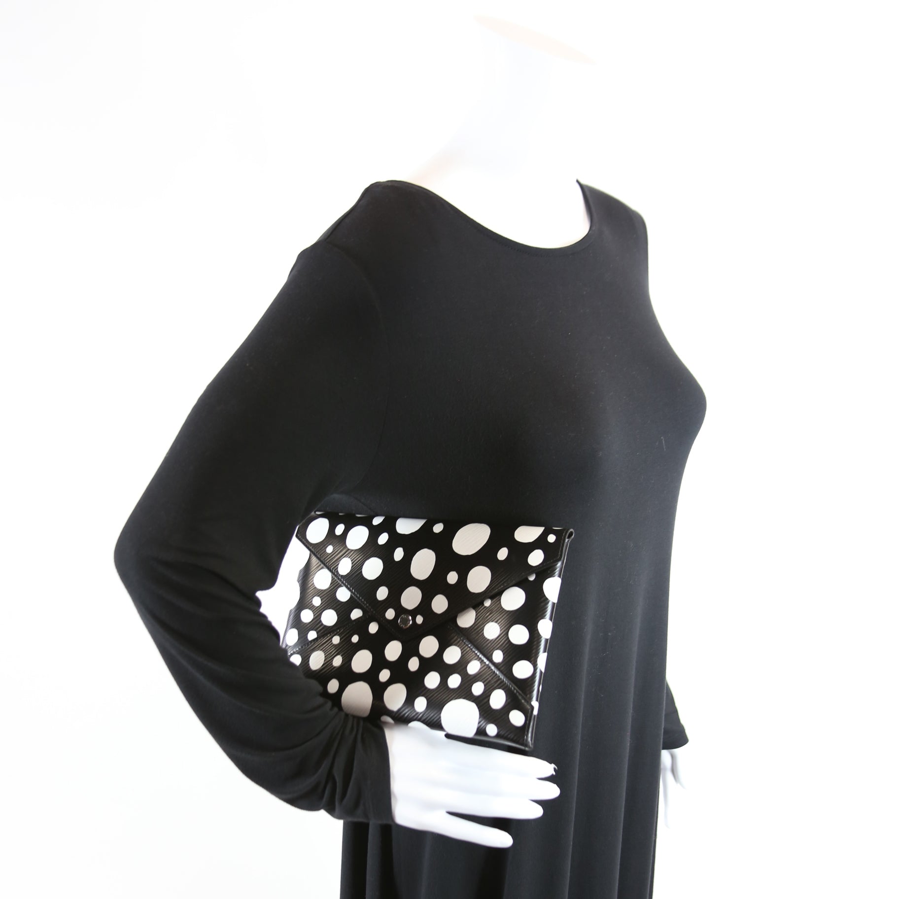 Kirigami Pouch Large Yayoi Kusama Black/White