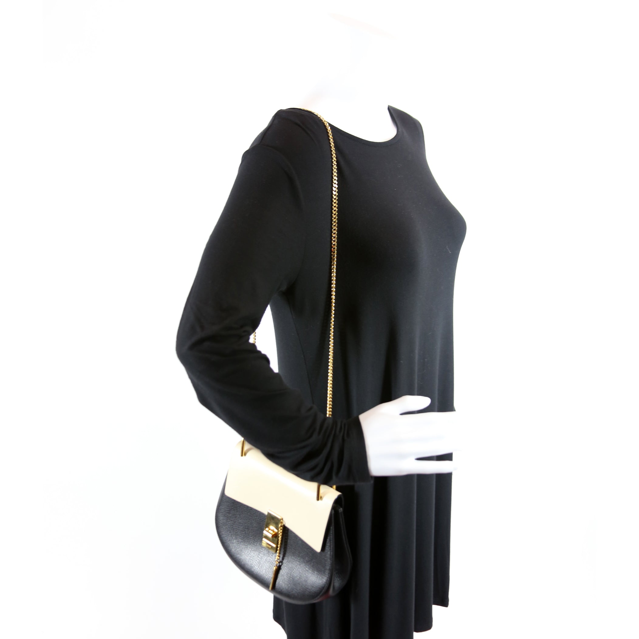 Drew Crossbody Medium Cream and Black
