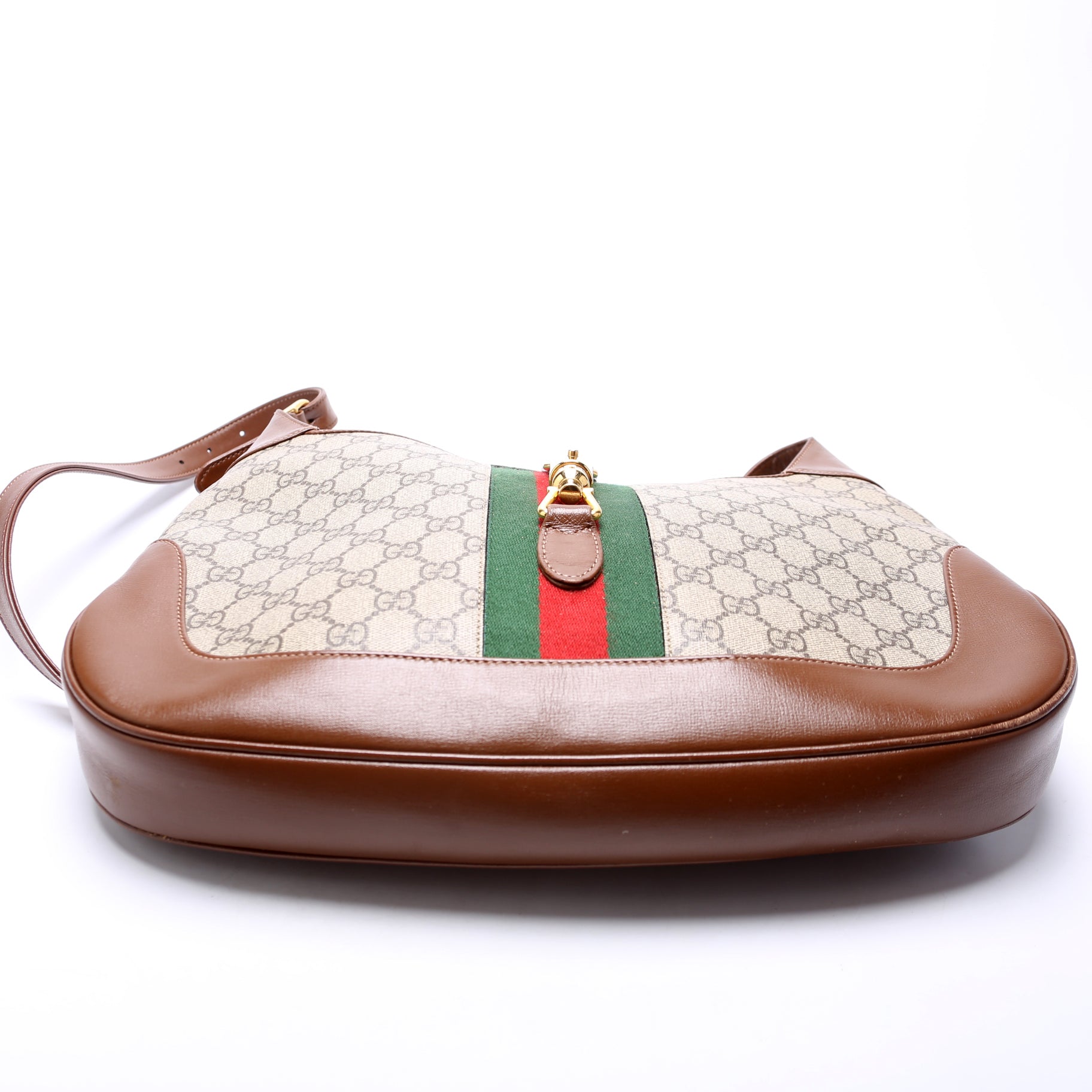 636710 Jackie 1961 GG Supreme Medium Hobo Bag Brown
