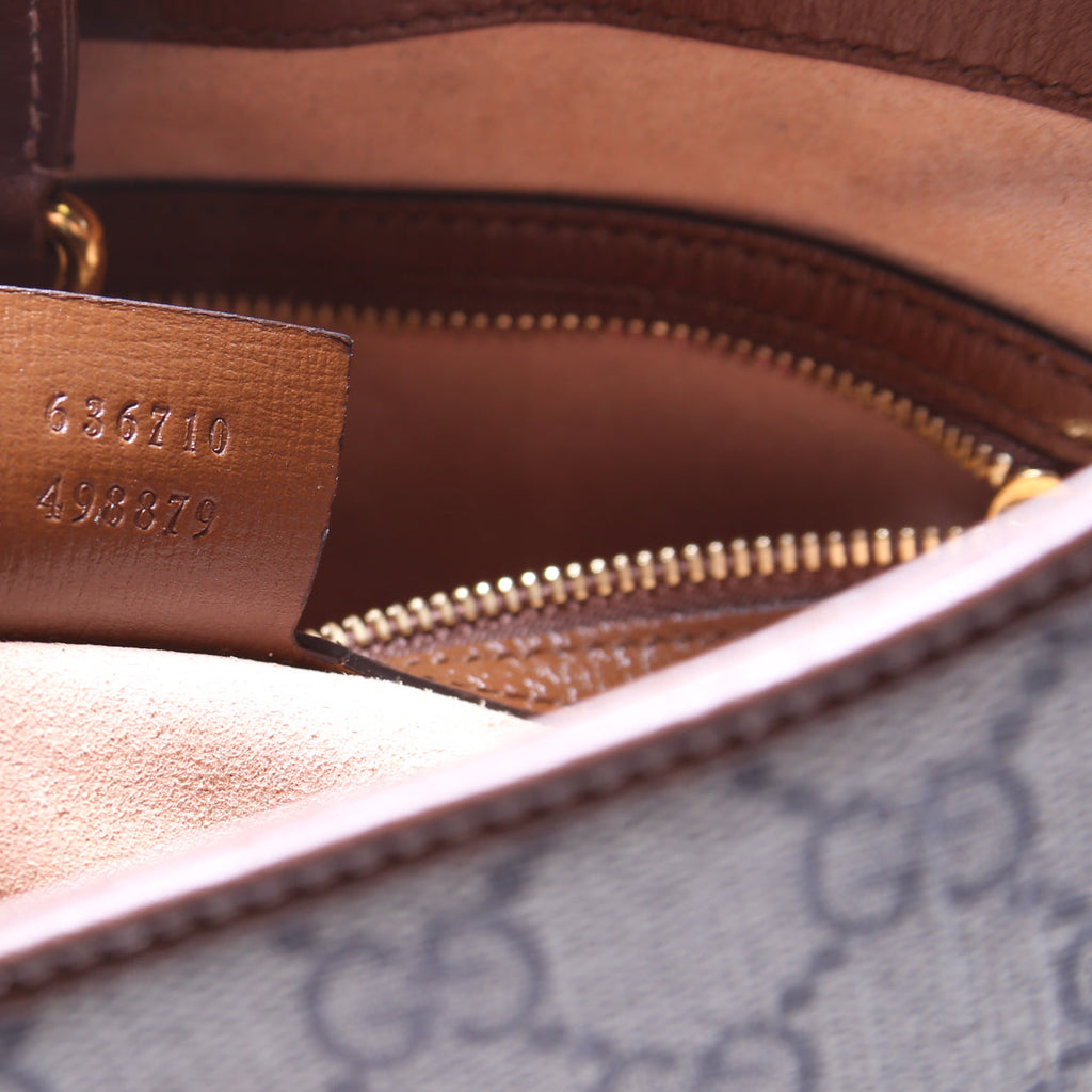 636710 Jackie 1961 GG Supreme Medium Hobo Bag Brown