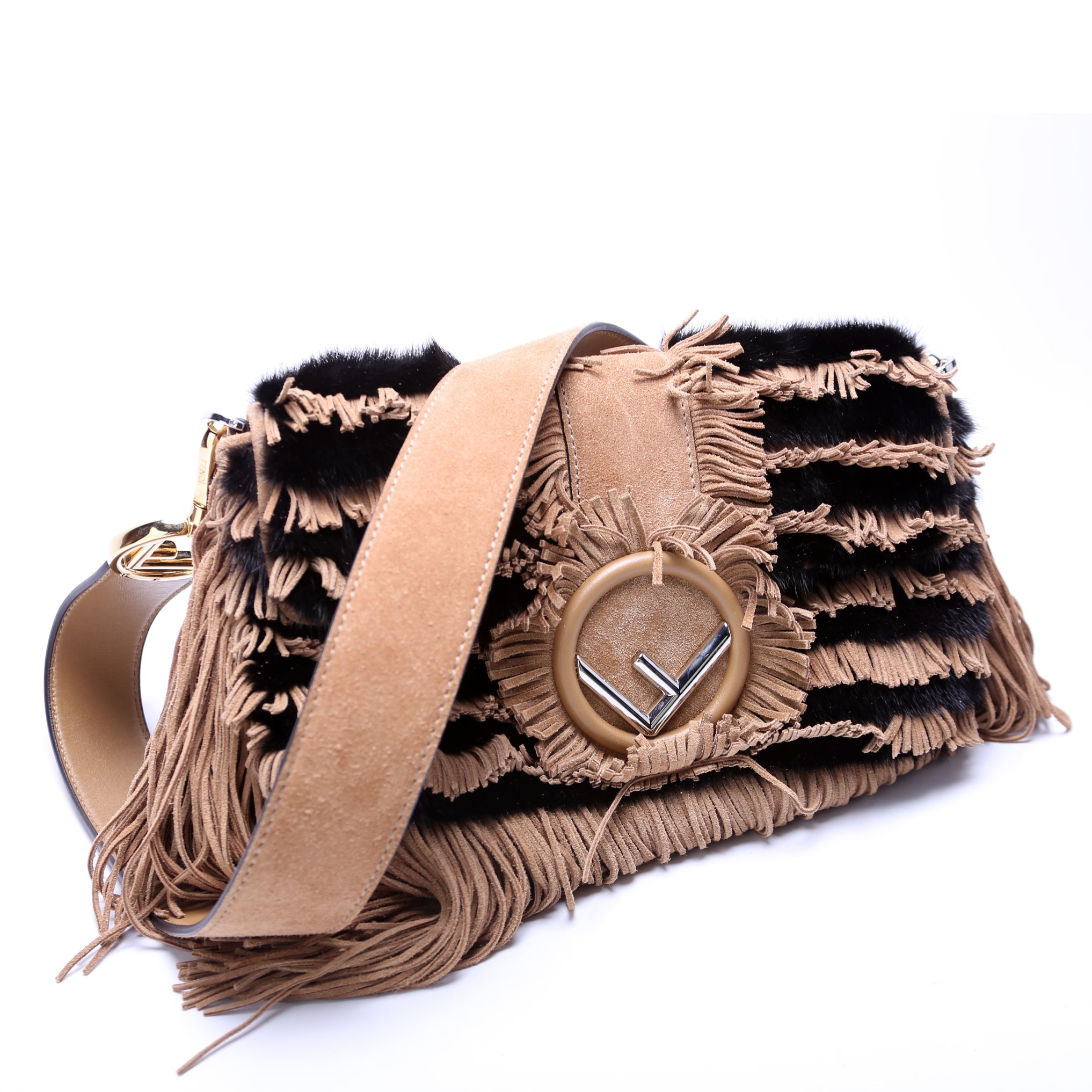 Baguette Fur/Suede Fringe