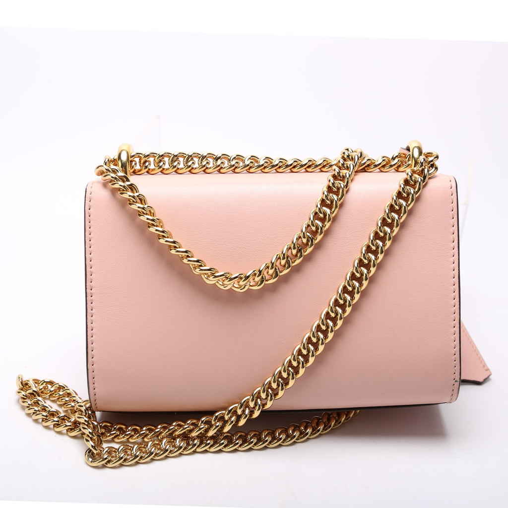 ON HOLD 432182 Padlock Embroidered Star Leather Small Pink