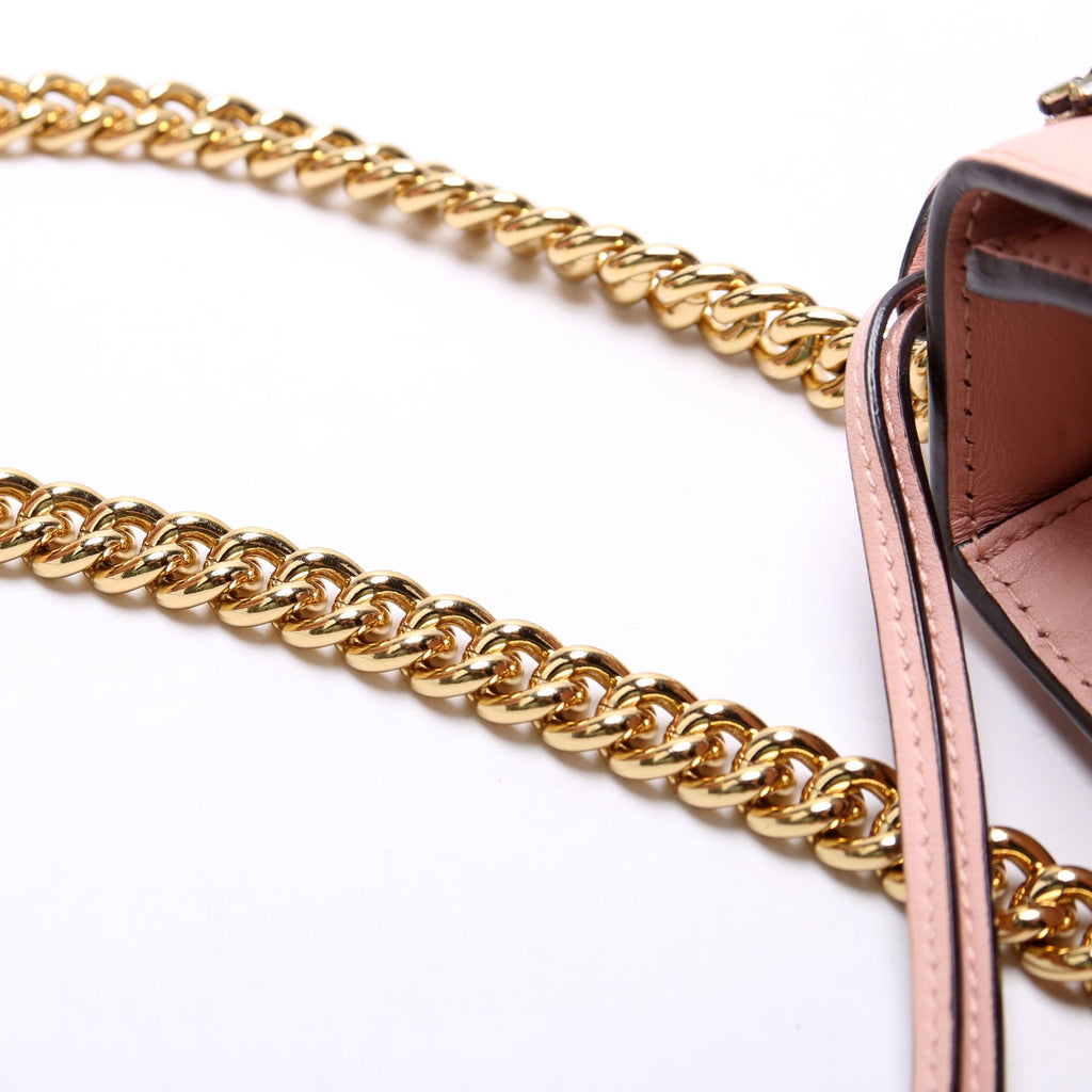 ON HOLD 432182 Padlock Embroidered Star Leather Small Pink