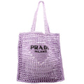 Prada Raffia Crochet Tote Bag