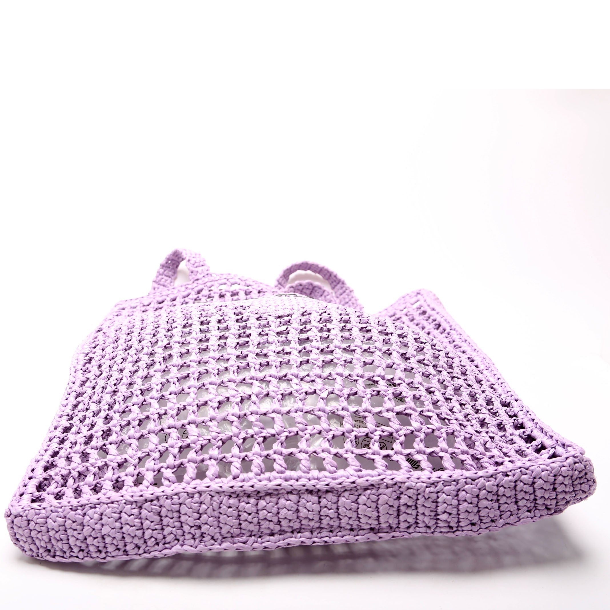 Prada Raffia Crochet Tote Bag