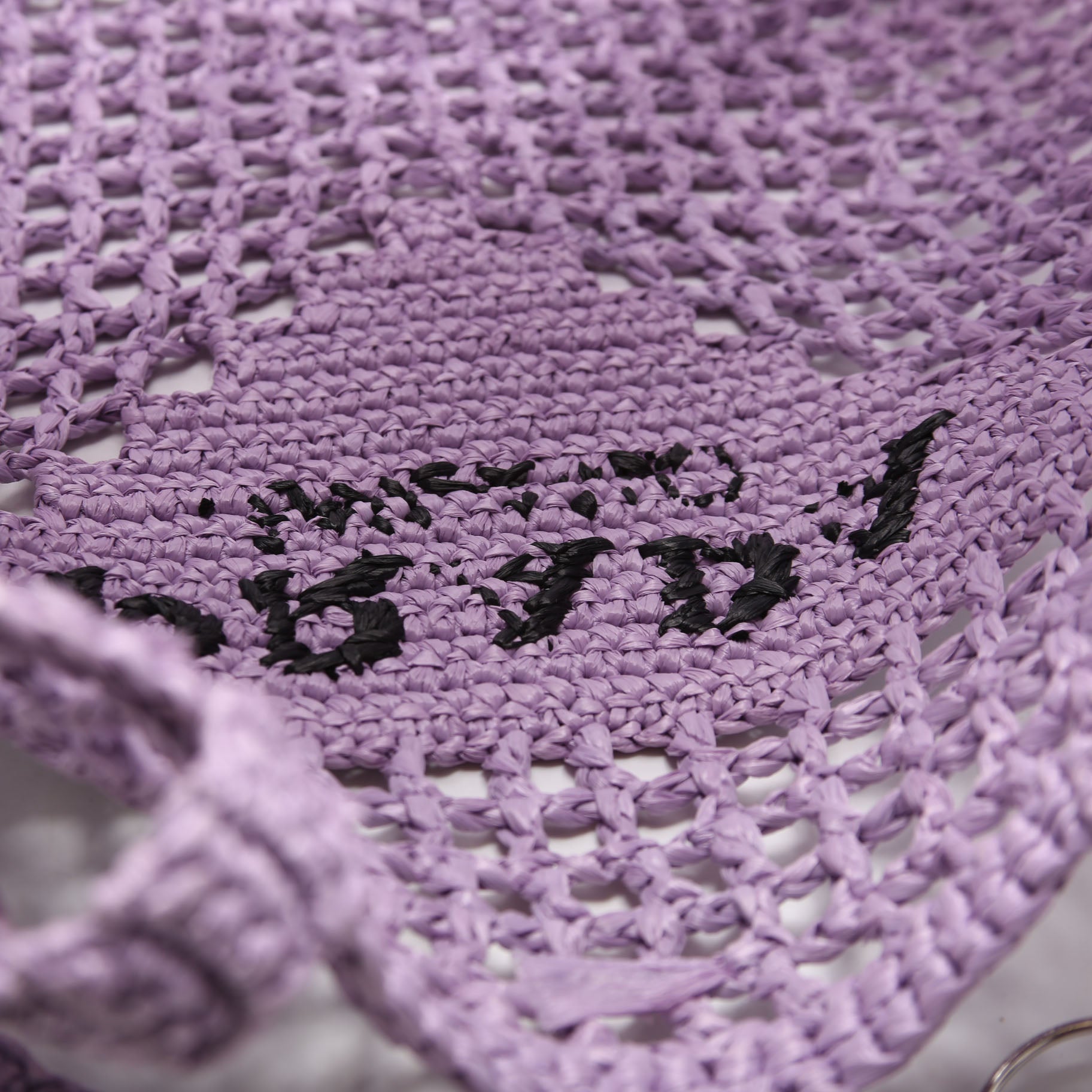 Prada Raffia Crochet Tote Bag