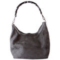000-0531 GG Nylon Bamboo Hobo Black