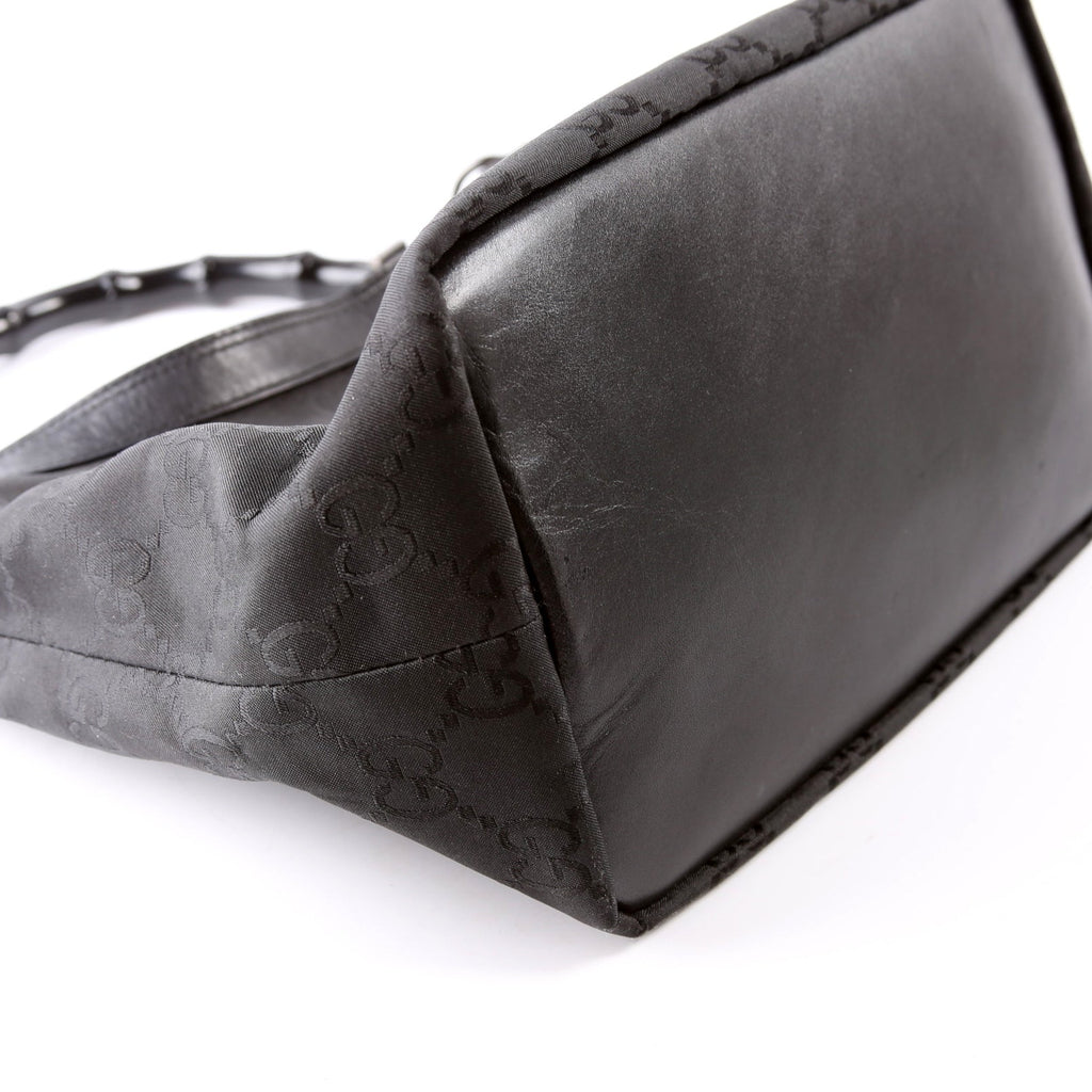 000-0531 GG Nylon Bamboo Hobo Black