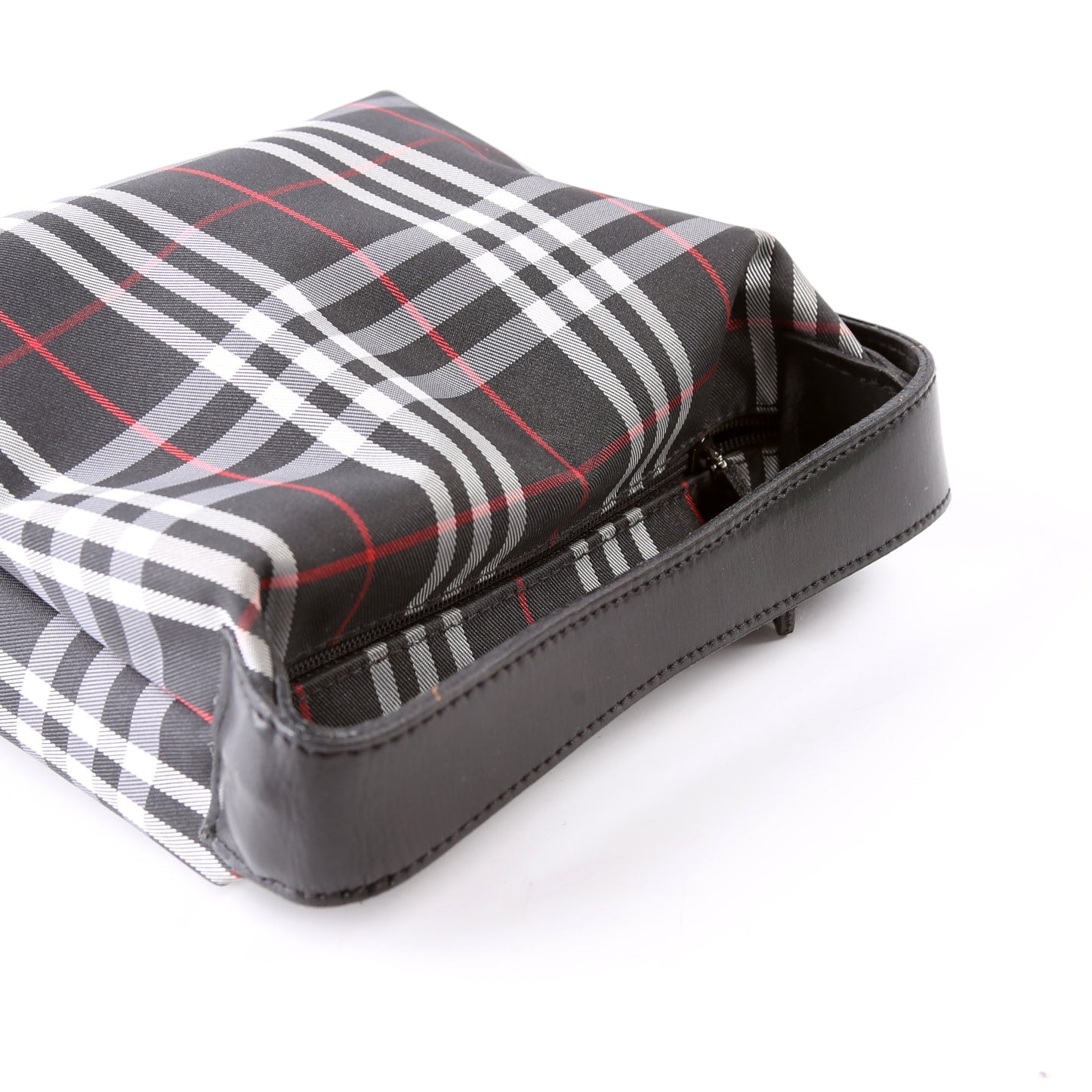 Nova Check Pouch Leather/Nylon Black