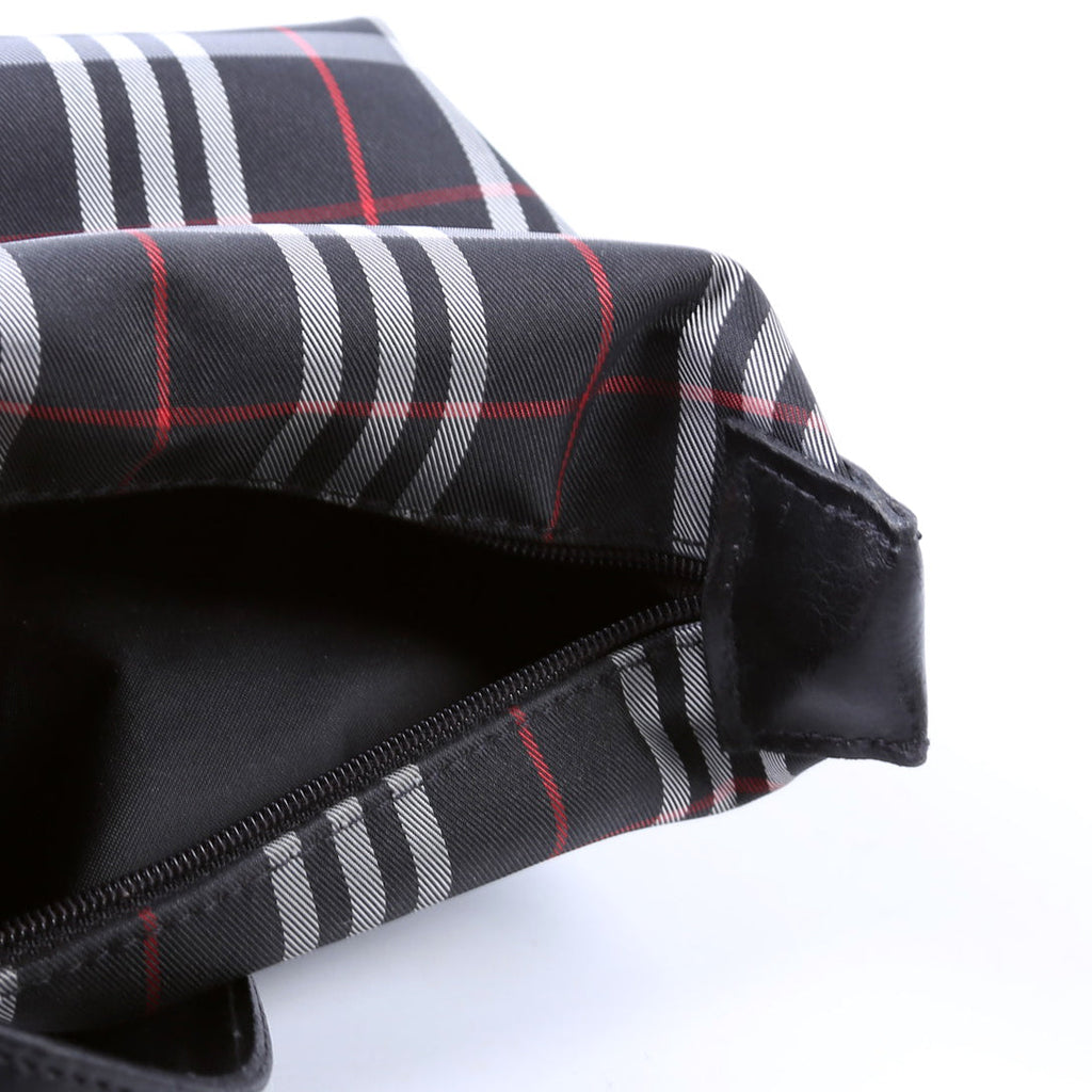 Nova Check Pouch Leather/Nylon Black