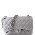 Classic Flap Jumbo Caviar 24M Grey