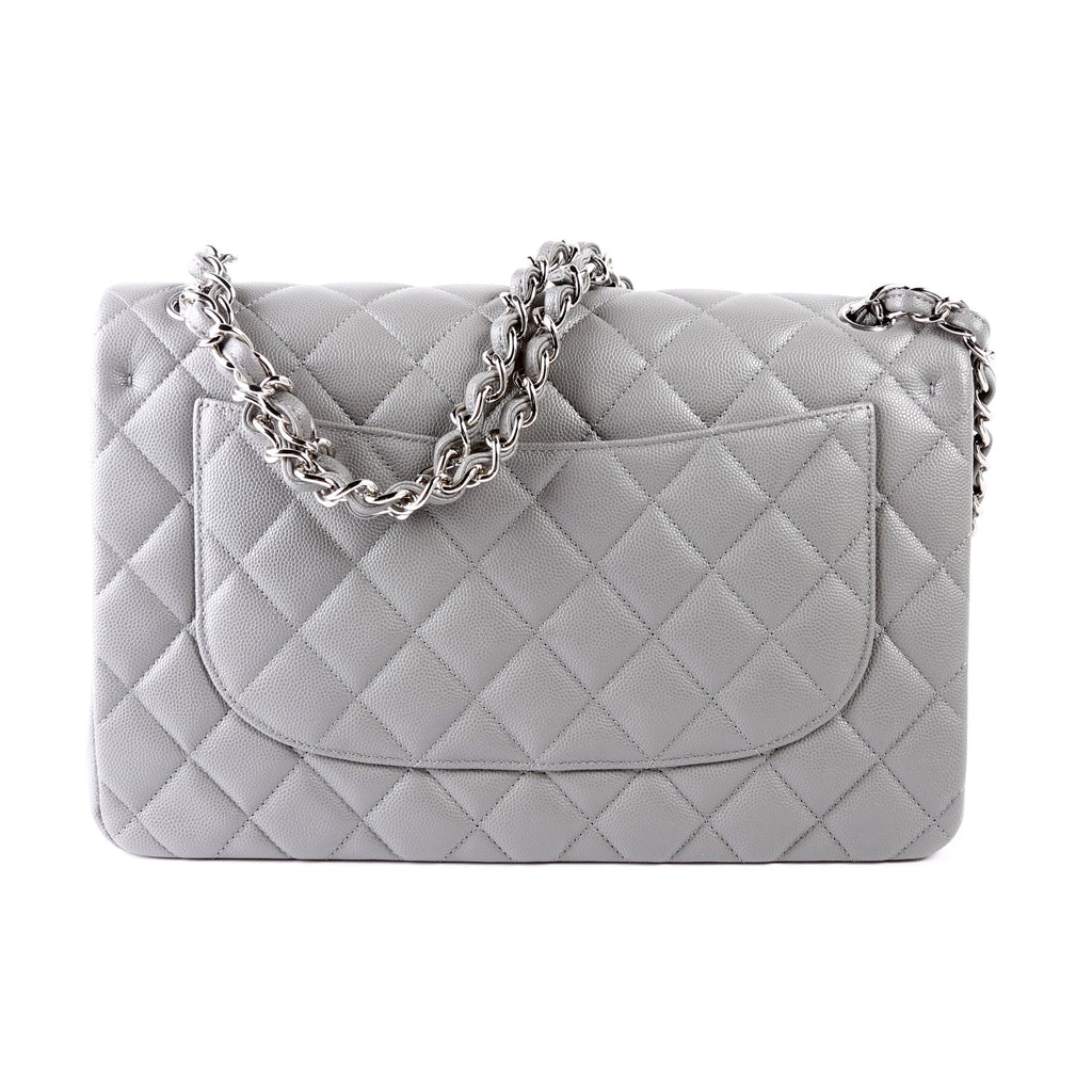 Classic Flap Jumbo Caviar 24M Grey