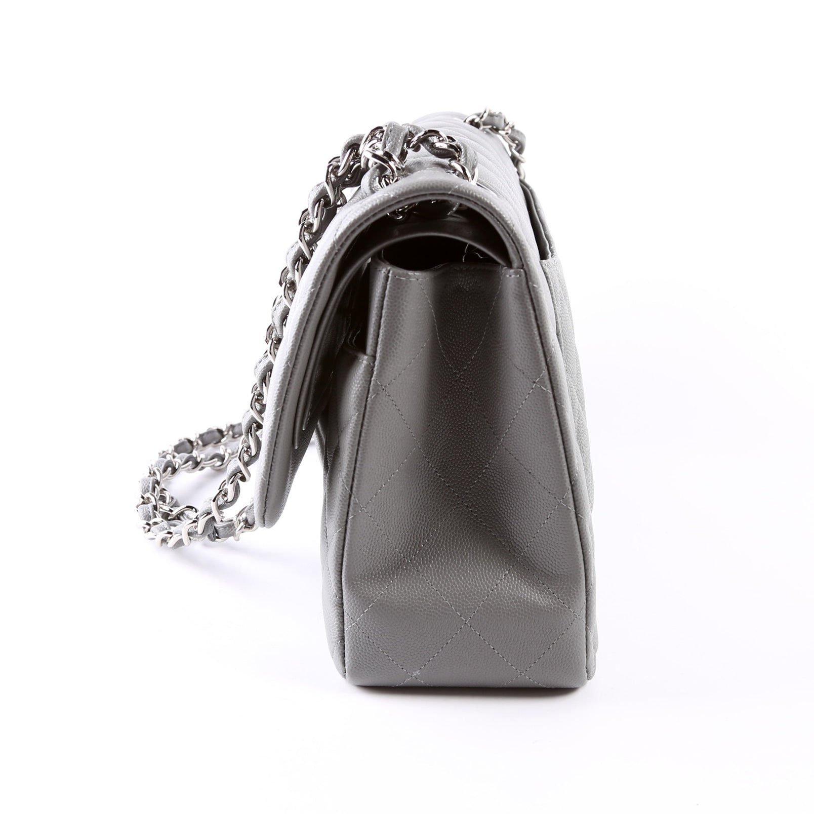 Classic Flap Jumbo Caviar 24M Grey