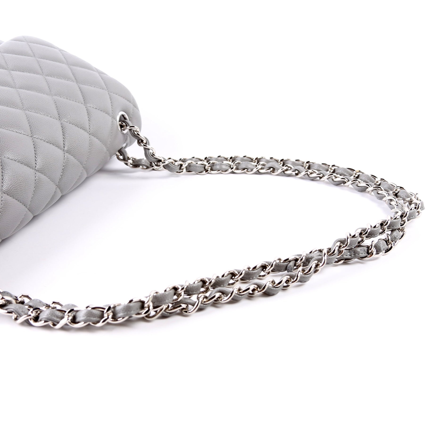 Classic Flap Jumbo Caviar 24M Grey