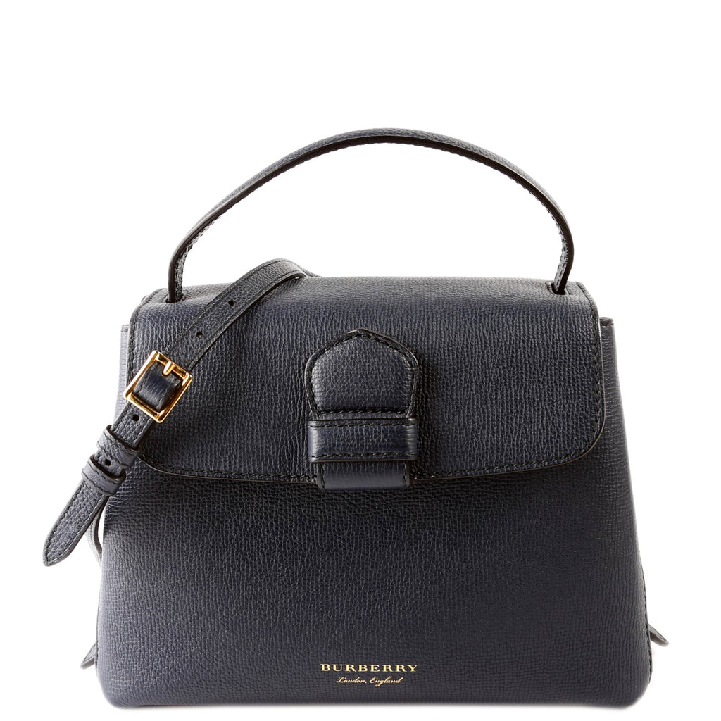 Camberley House Check/Leather Top Handle 4061174 Navy/Brown