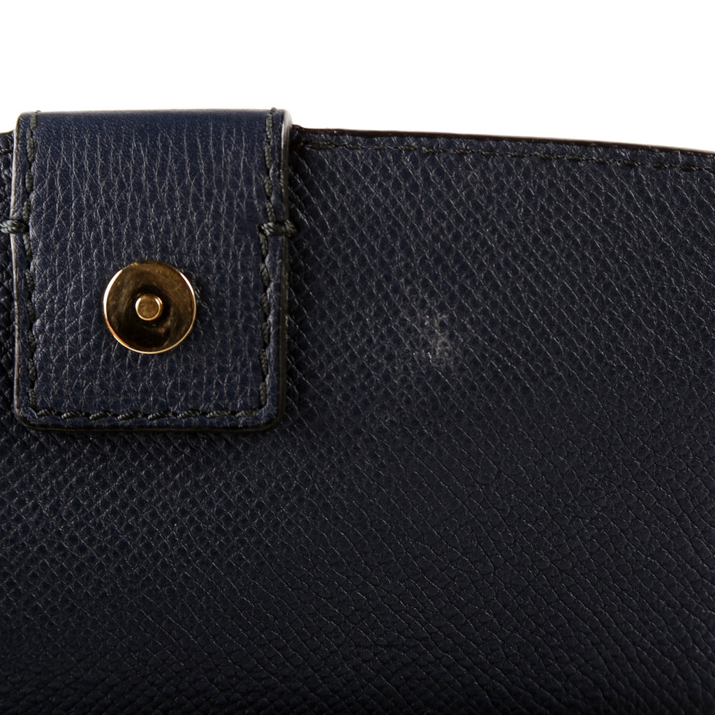 Camberley House Check/Leather Top Handle 4061174 Navy/Brown