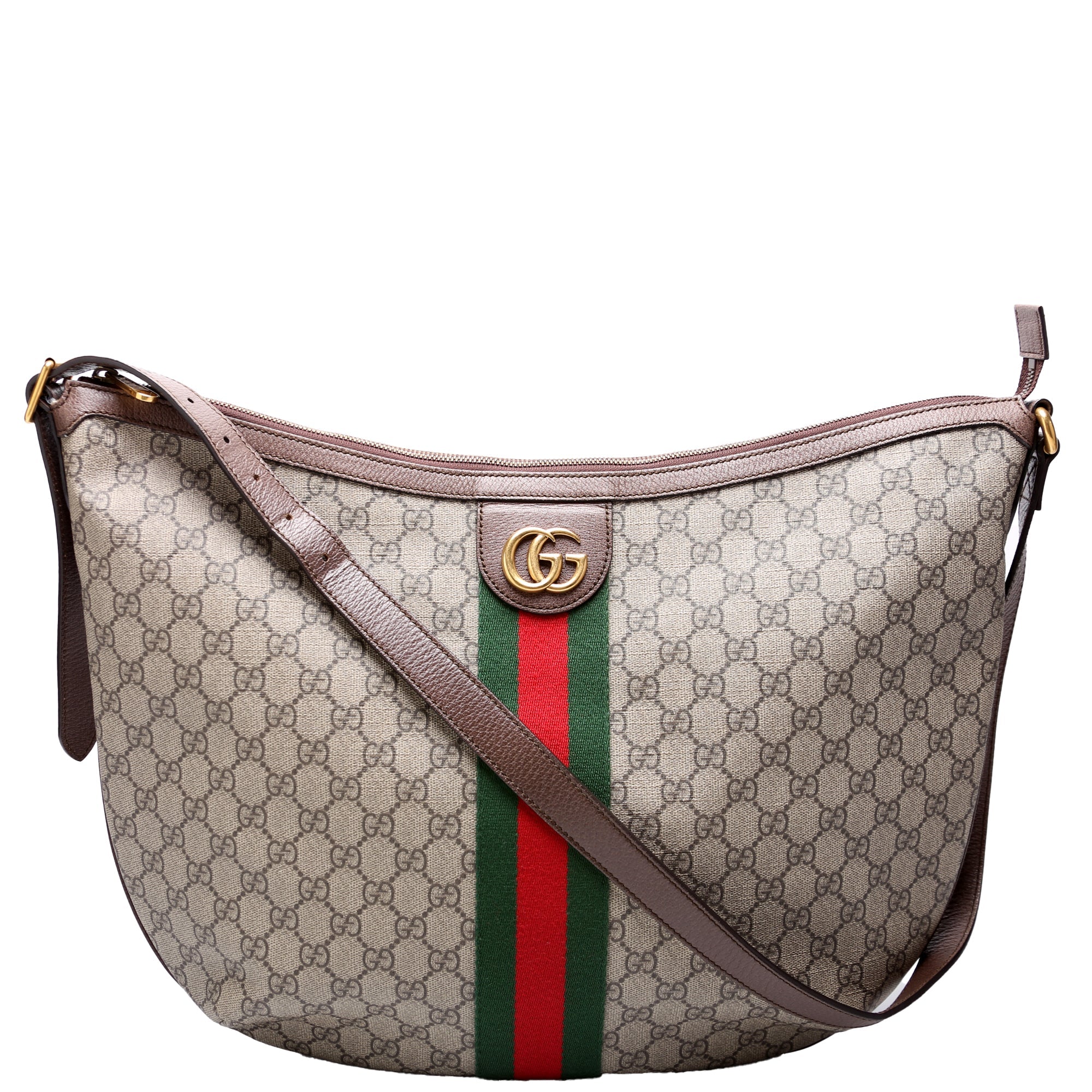 547939 Ophidia GG Supreme Half Moon Hobo Large