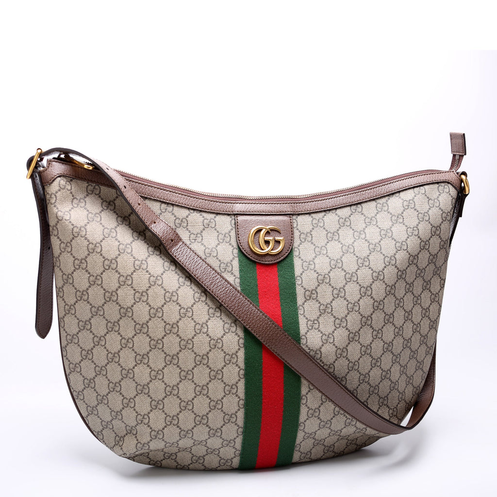 547939 Ophidia GG Supreme Half Moon Hobo Large