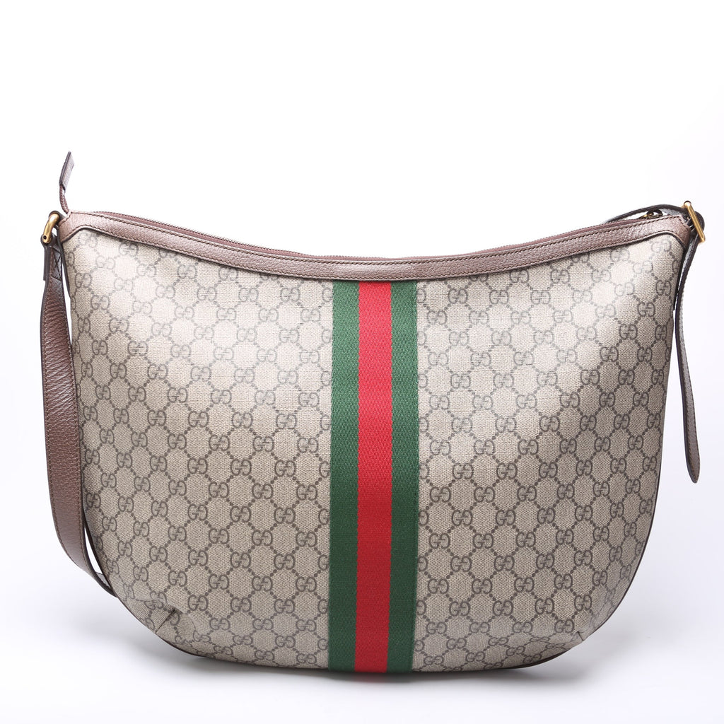 547939 Ophidia GG Supreme Half Moon Hobo Large