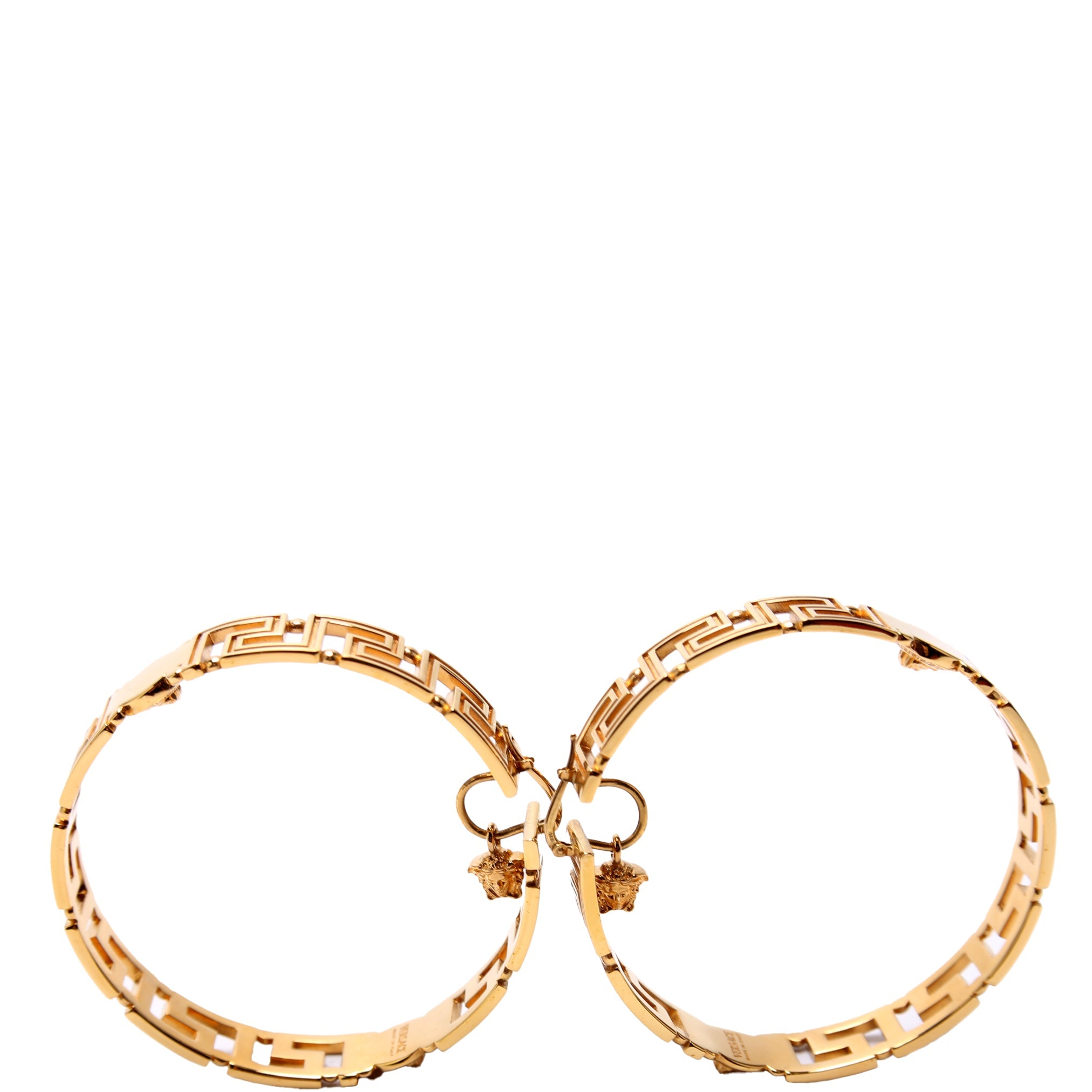Grecca Tribute Medusa Hoop Earrings