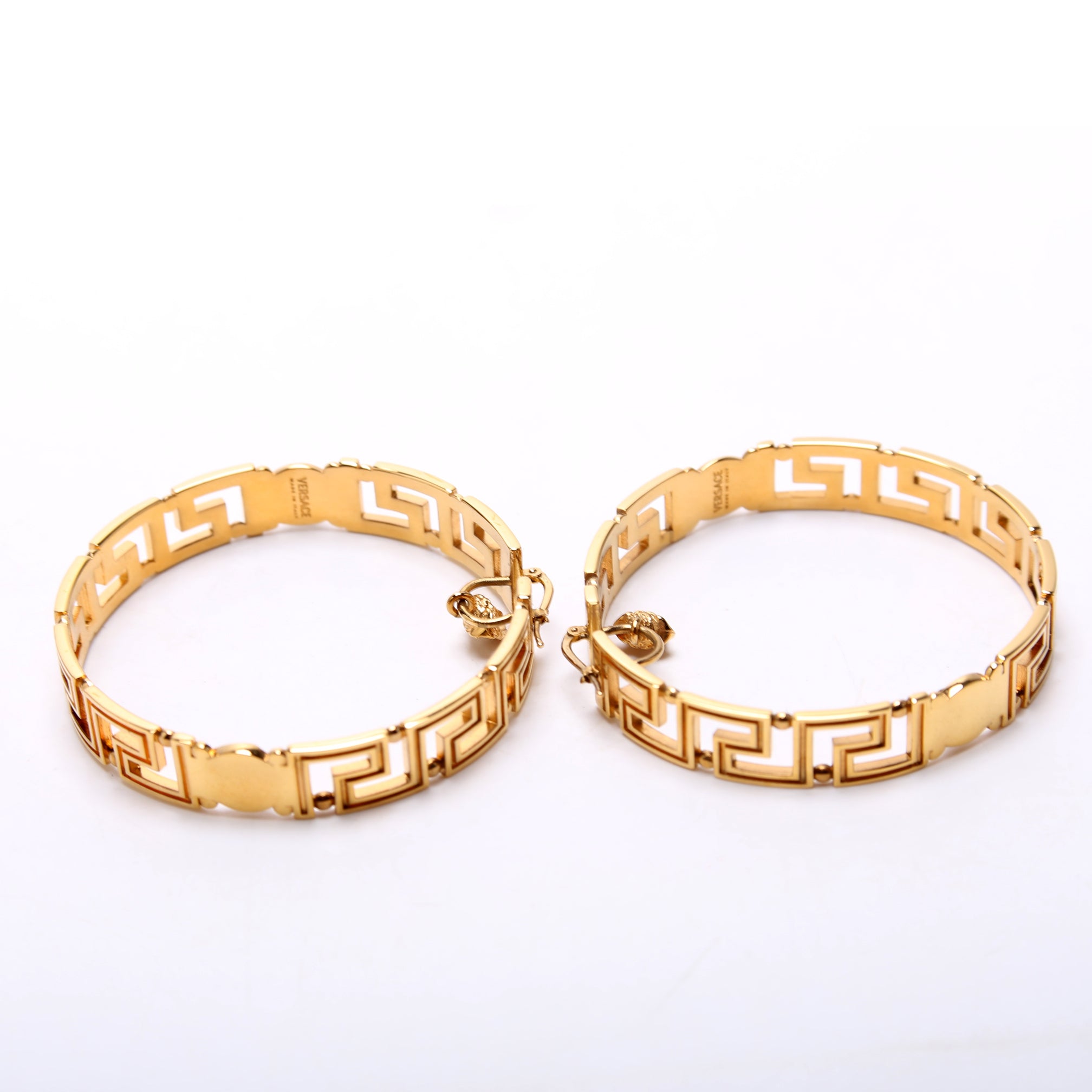 Grecca Tribute Medusa Hoop Earrings
