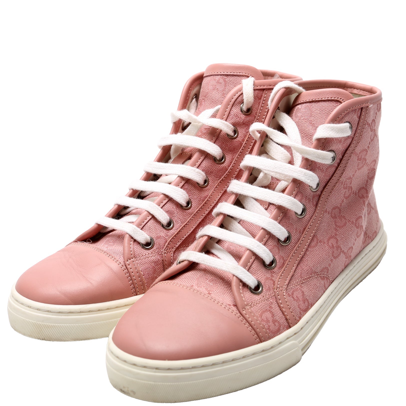 Gucci GG Canvas High Top Sneakers Size 37.5