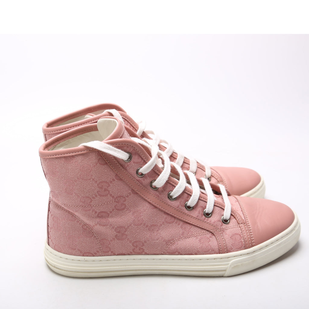 Gucci GG Canvas High Top Sneakers Size 37.5