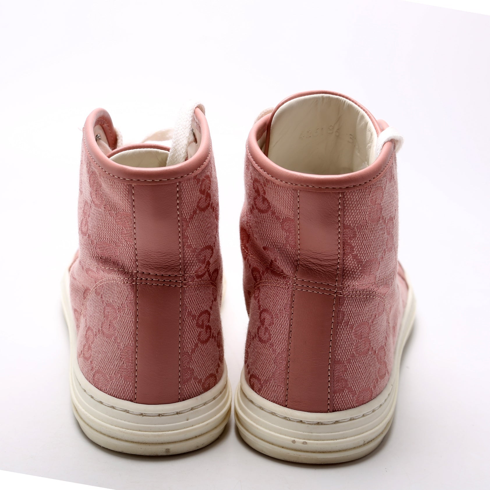 Gucci GG Canvas High Top Sneakers Size 37.5