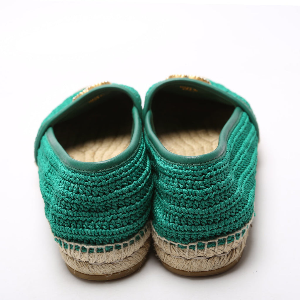 Pearly GG Marmont Cotton Crotchet Espadrille Size 40