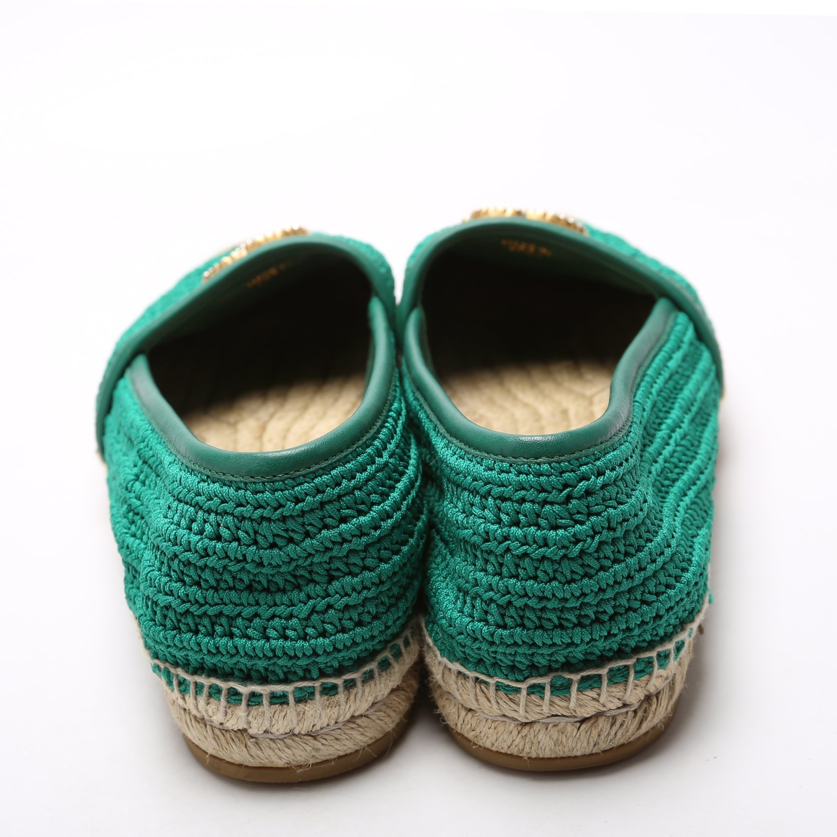 Pearly GG Marmont Cotton Crotchet Espadrille Size 40