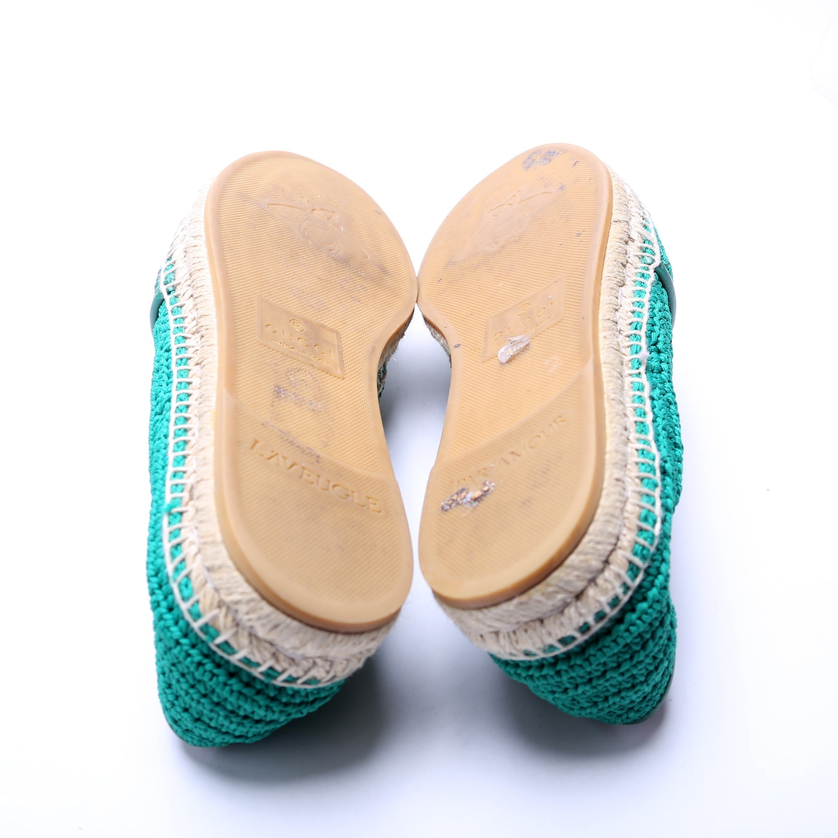 Pearly GG Marmont Cotton Crotchet Espadrille Size 40